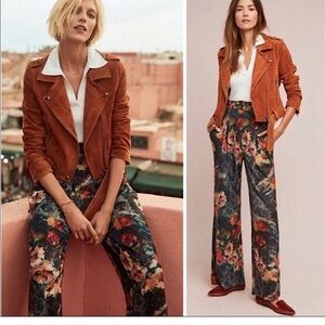NWT Anthropologie Simone Floral Trousers Pants M by Eva Franco